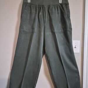 Womens Olive Green Casual Pants